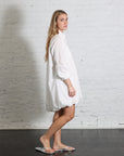 Shirt Bubble Dress in White by Shwetambari-Shwetambari-Idlewild-Cincinnati
