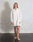 Shirt Bubble Dress in White by Shwetambari-Shwetambari-Idlewild-Cincinnati
