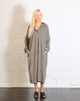 Shirt Dress in Taupe Velvet by Album Di Famiglia-Album Di Famiglia-Idlewild-Cincinnati
