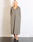 Shirt Dress in Taupe Velvet by Album Di Famiglia-Album Di Famiglia-Idlewild-Cincinnati