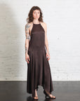 Silk Handkerchief Halter Dress in Bark by St. Agni-St. Agni-Idlewild-Cincinnati