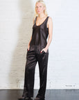 Silk Satin U Tank in Olive Bronze by Enza Costa-Enza Costa-Idlewild-Cincinnati