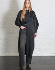 Skyline Coat in Black by Pleats Please Issey Miyake-Coats-Pleats Please Issey Miyake-Idlewild