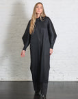 Skyline Coat in Black by Pleats Please Issey Miyake-Coats-Pleats Please Issey Miyake-Idlewild