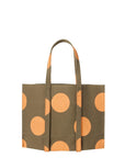 Small Washed Canvas Tote Bag in Orange Dot by Amiacalva-Amiacalva-Idlewild-Cincinnati