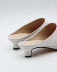 Soft Kitten Heel in White by Lauren Manoogian-Lauren Manoogian-Idlewild-Cincinnati