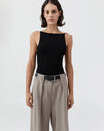 Square Neck Top in Black by St. Agni-St. Agni-Idlewild-Cincinnati