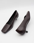 Square Toe Pump in Coffee by St Agni-St. Agni-Idlewild-Cincinnati