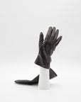 Stitched Lambskin Cashmere Lined Gloves in Gray Black by Gloves Forino 1899-Gloves Forino 1899-Idlewild-Cincinnati