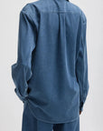 Stretch Denim Easy Shirt in Classic Wash by Tibi-Tibi-Idlewild-Cincinnati