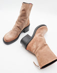 Nole 26 Tronchetto Velour Boot in Taupe by Halmanera-Halmanera-Idlewild-Cincinnati