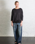 T-Shirt with Elastic TSL in Black by Album Di Famiglia-Album Di Famiglia-Idlewild-Cincinnati