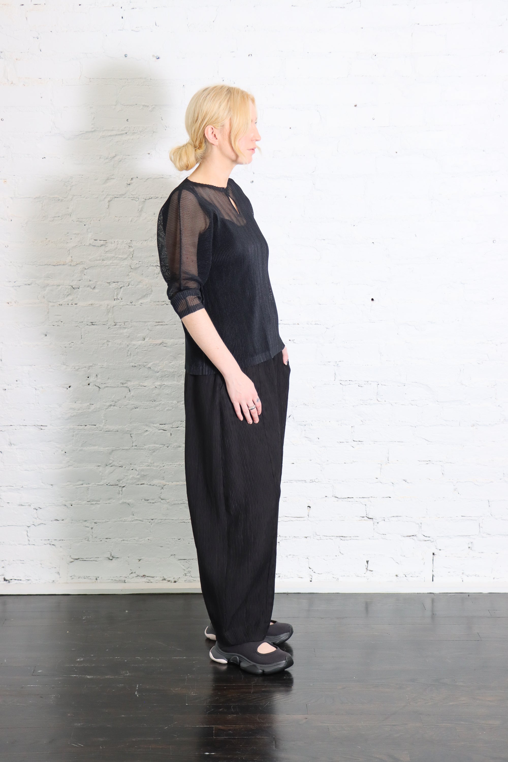 Tatami April Top in Black by Pleats Please Issey Miyake – Idlewild