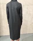 Turtleneck Midi Dress in Black by Sanctamuerte-SANCTAMUERTE-Idlewild-Cincinnati