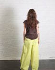 V-Neck Silk Top in Choco by Alysi-Alysi-Idlewild-Cincinnati