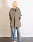 Velvet Long Blazer in Taupe by Album Di Famiglia-Album Di Famiglia-Idlewild-Cincinnati