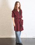 Velvet Wrap Coat in Wine by Album Di Famiglia-Album Di Famiglia-Idlewild-Cincinnati