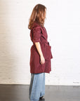 Velvet Wrap Coat in Wine by Album Di Famiglia-Album Di Famiglia-Idlewild-Cincinnati