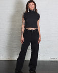 Wide Sweat Pants in Black by MM6 Maison Margiela-MM6-Idlewild-Cincinnati