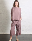 Wide and Short Trousers TC in Mauve by Album Di Famiglia-Album Di Famiglia-Idlewild-Cincinnati