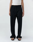 Wool Button Front Pleat Pants in Black by St. Agni-St. Agni-Idlewild-Cincinnati