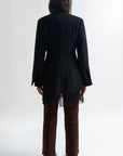 Youla Fringed Blanket Coat in Black by Rodebjer-Rodebjer-Idlewild-Cincinnati