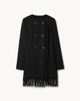 Youla Fringed Blanket Coat in Black by Rodebjer-Rodebjer-Idlewild-Cincinnati