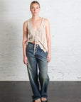 Zip Vest Top in Sand by Serien°umerica-Serien°umerica-Idlewild-Cincinnati