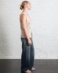 Zip Vest Top in Sand by Serien°umerica-Serien°umerica-Idlewild-Cincinnati