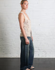 Zip Vest Top in Sand by Serien°umerica-Serien°umerica-Idlewild-Cincinnati
