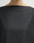 COZY FLANNEL BOATNECK DOLMAN SLEEVE TOP