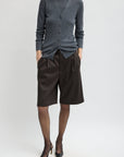 FEATHER WEIGHT RIBBED VNECK SLIM CARDIGAN