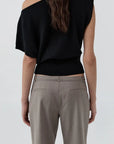 Cashmere Asymm Top Top in Black Vapor by St. Agni - Idlewild