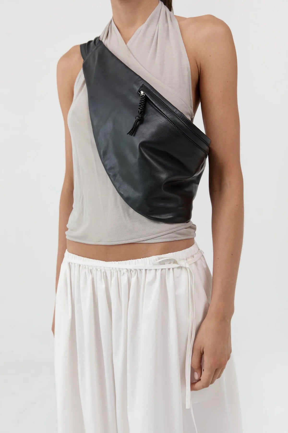 Soft Belt Bag in Black by St. Agni