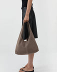 Suede Soft Bag in Pebble by St. Agni