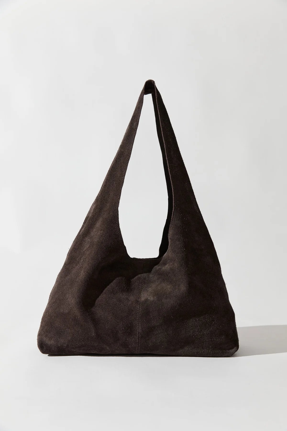 Suede Soft Bag in Coffee by St. Agni