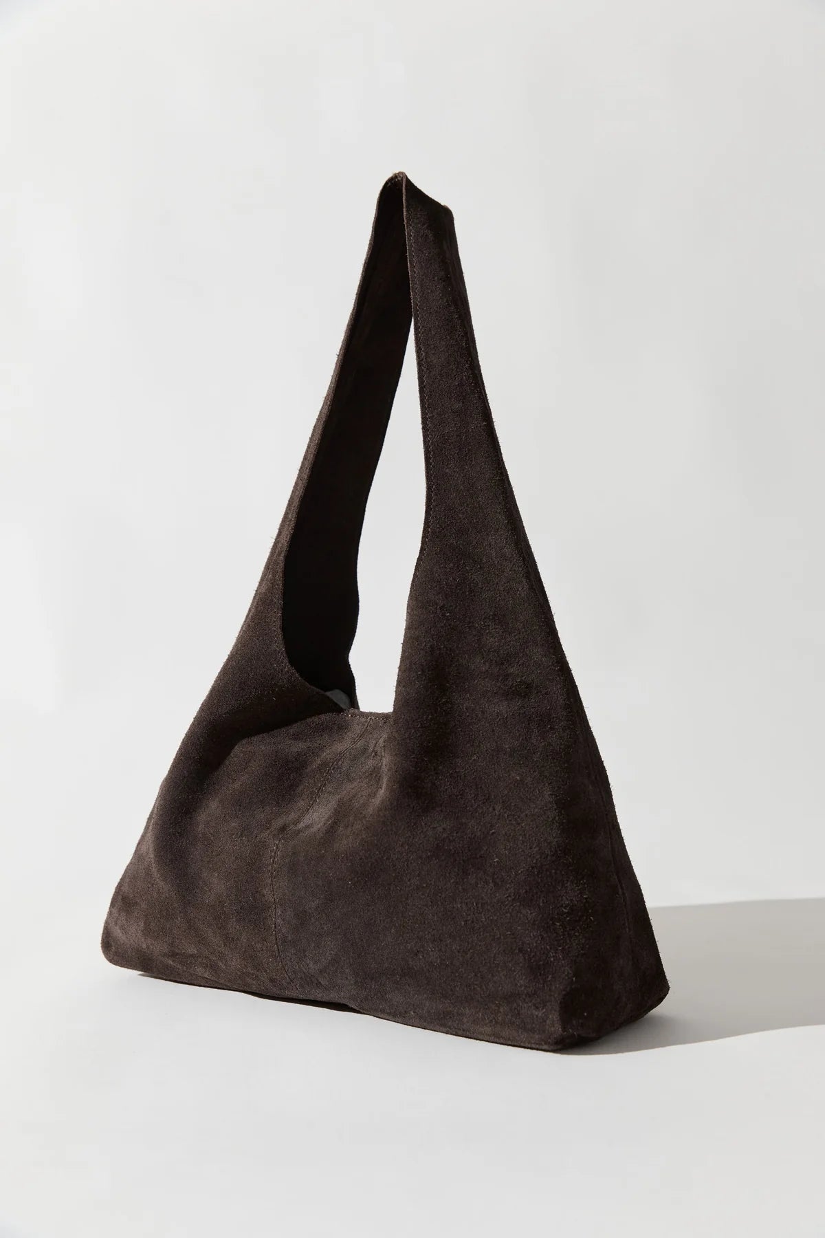 Suede Soft Bag in Coffee by St. Agni