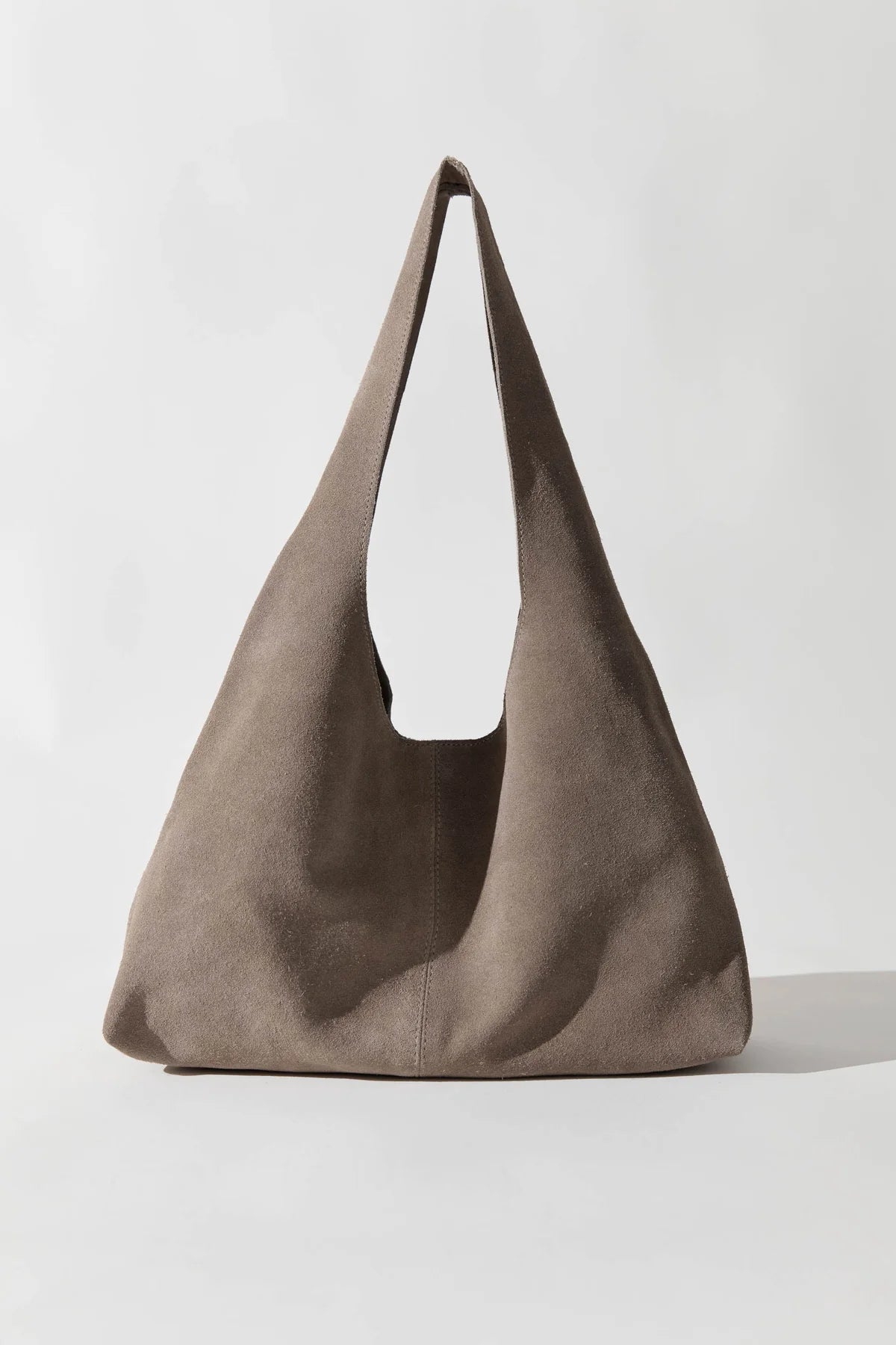 Suede Soft Bag in Pebble by St. Agni