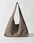 Suede Soft Bag in Pebble by St. Agni