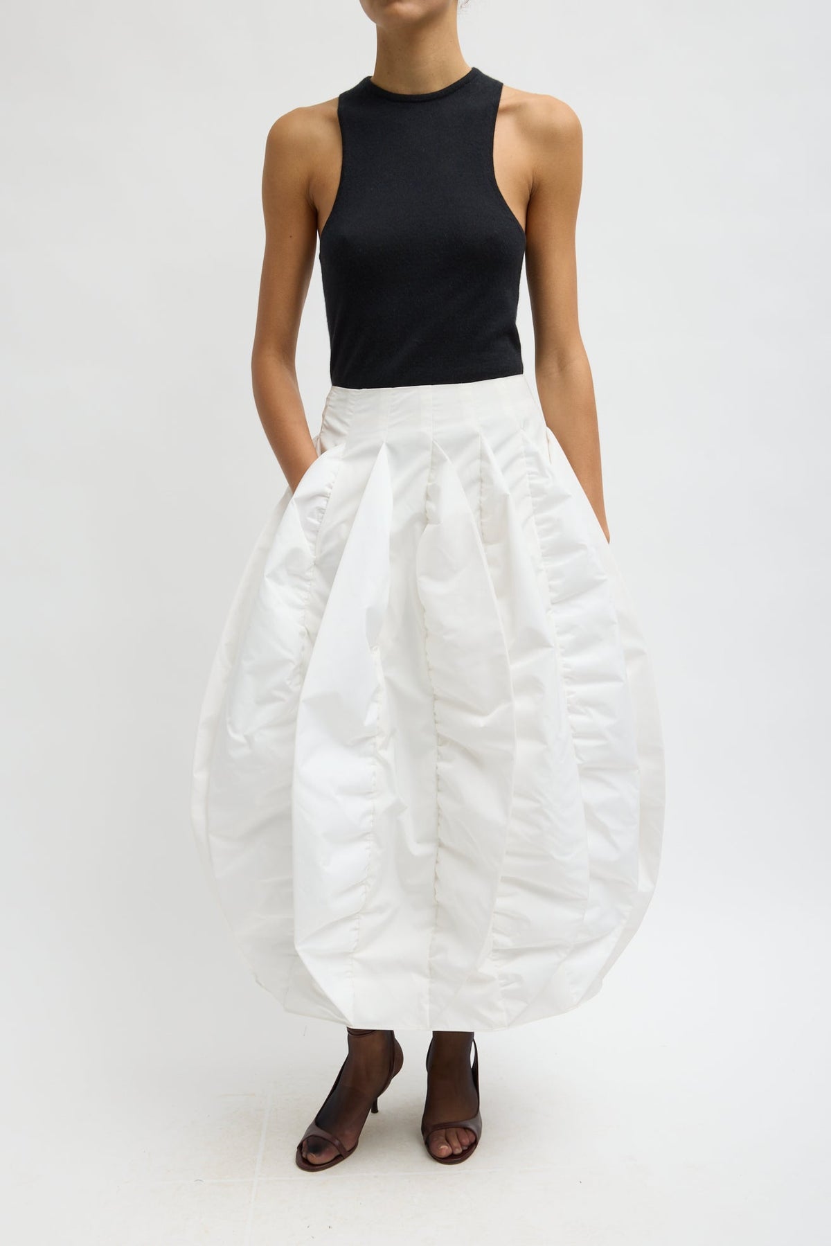 RECYCLED ITALIAN SPORTY NYLON SKIRT