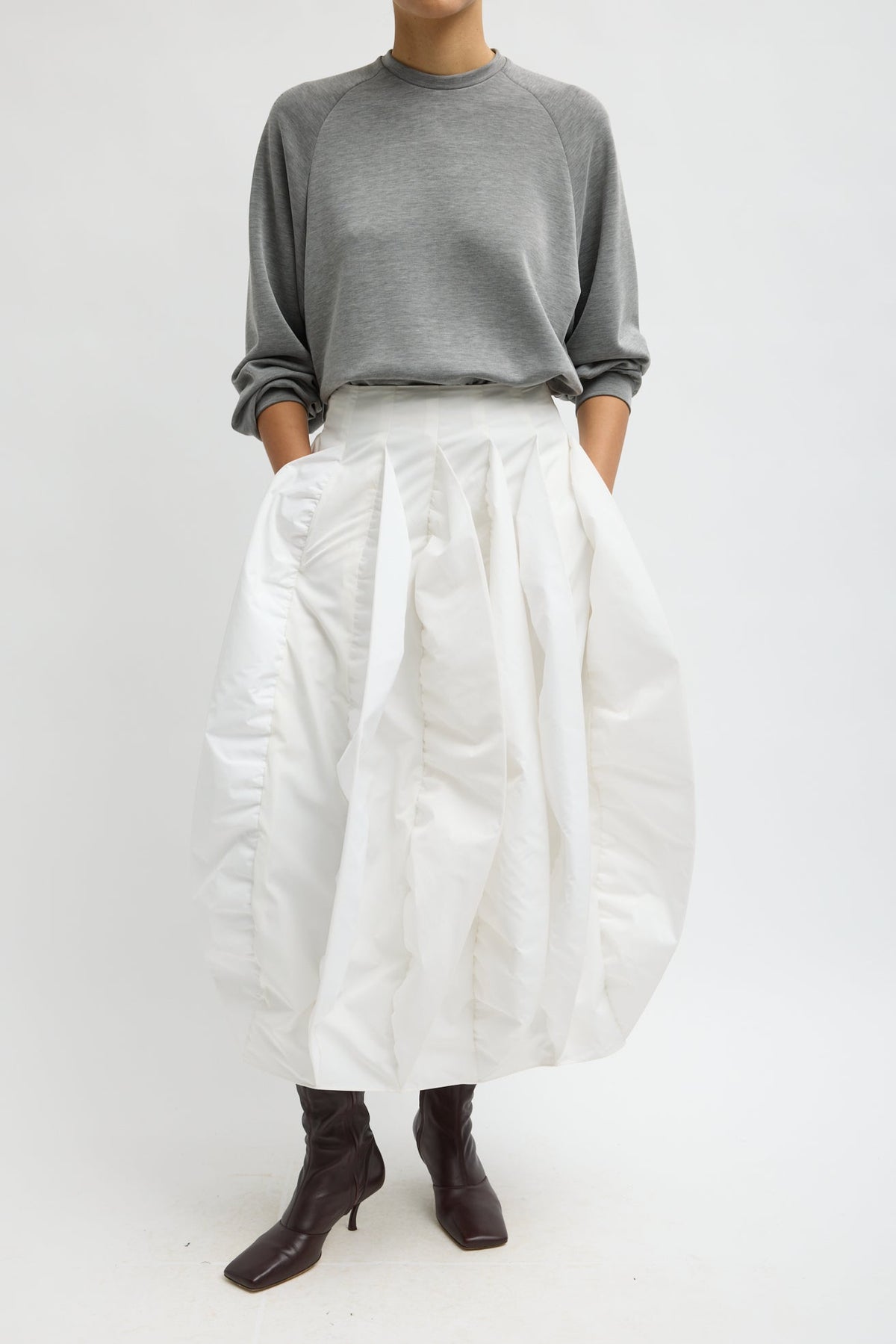 RECYCLED ITALIAN SPORTY NYLON SKIRT