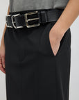 TRIPLE BUCKLE ARTHUR LEATHER BELT