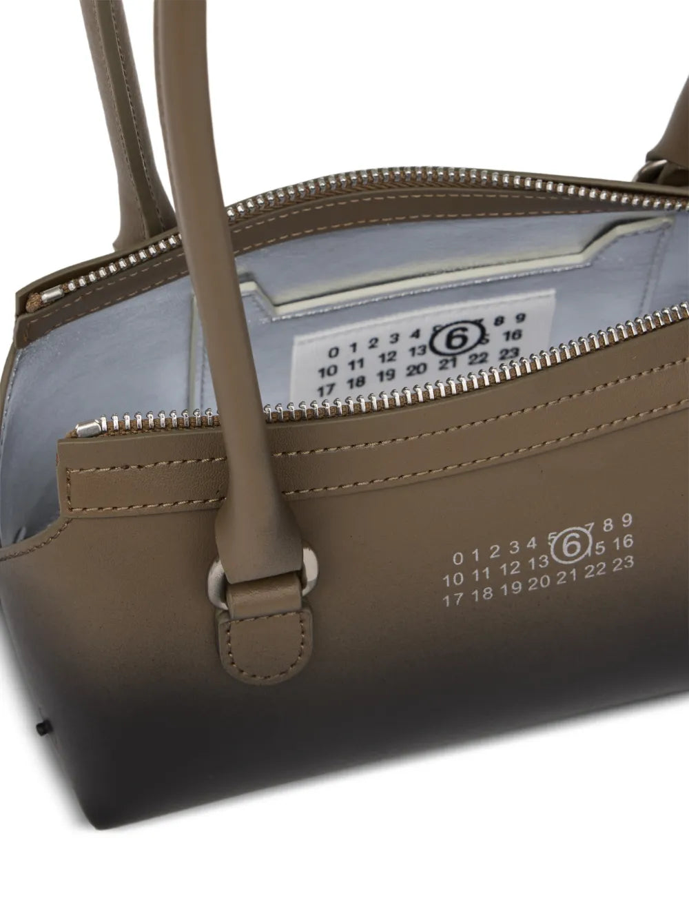 New Bauletto J Mini Bag in Gray Ombre by MM6 Maison Margiela