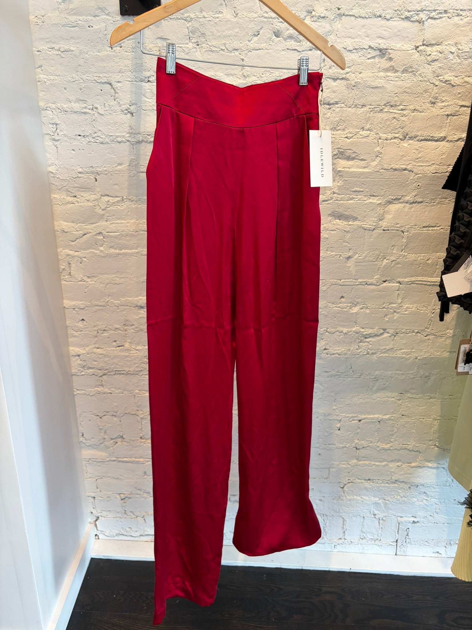 Wide Leg Pant in Red by Calle Evans