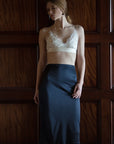Silk Jersey Skirt in Night by Calle Evans - Idlewild