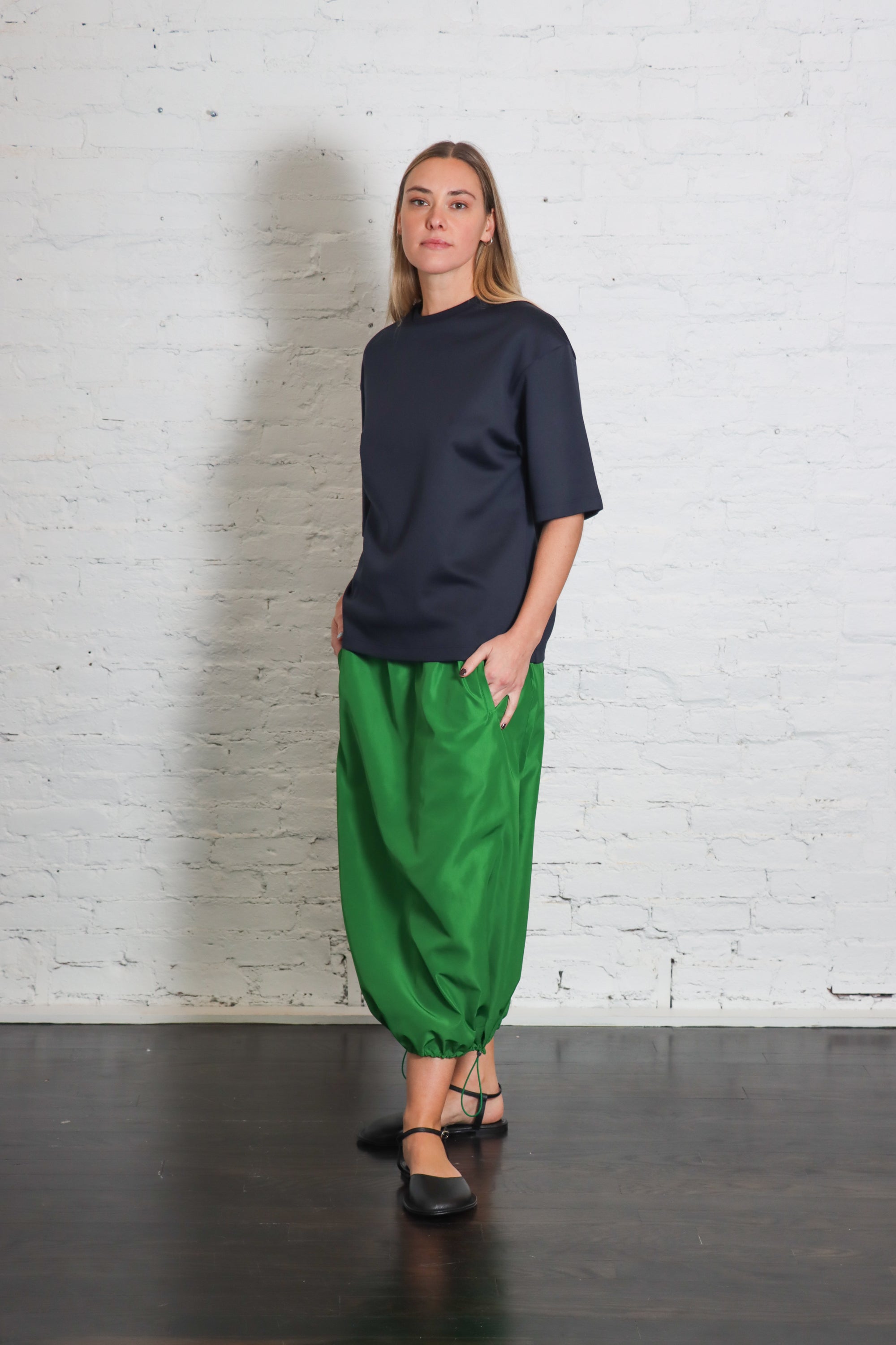 Active Knit Easy T in Navy by Tibi-Tibi-Idlewild-Cincinnati