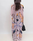 Agave Love Letter Caftan in Clouds Pink by Rodebjer - Idlewild