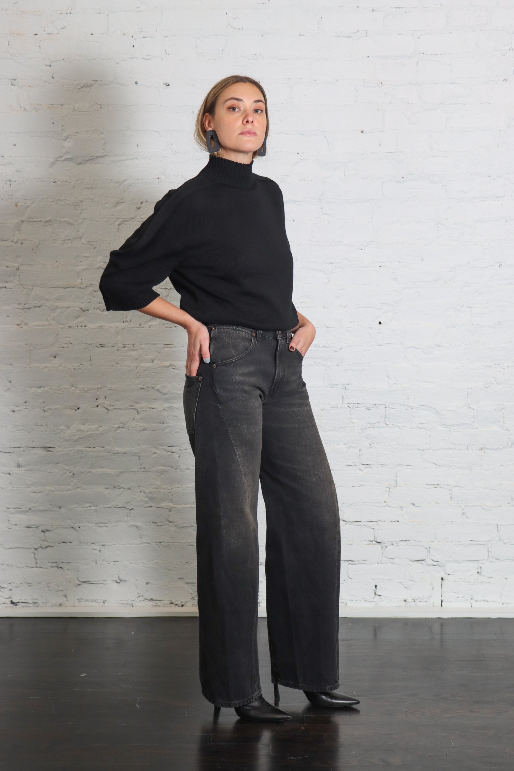 Akimbo Knit Top in Black by Issey Miyake-Tops-Issey Miyake-Idlewild