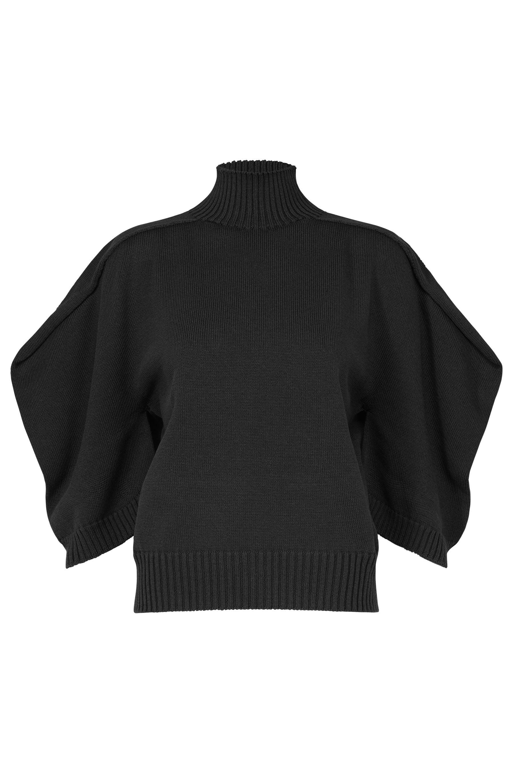 Akimbo Knit Top in Black by Issey Miyake-Tops-Issey Miyake-Idlewild