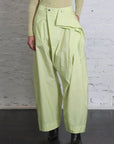 Akimbo Pants in Light Green by Issey Miyake-Bottoms-Issey Miyake-Idlewild